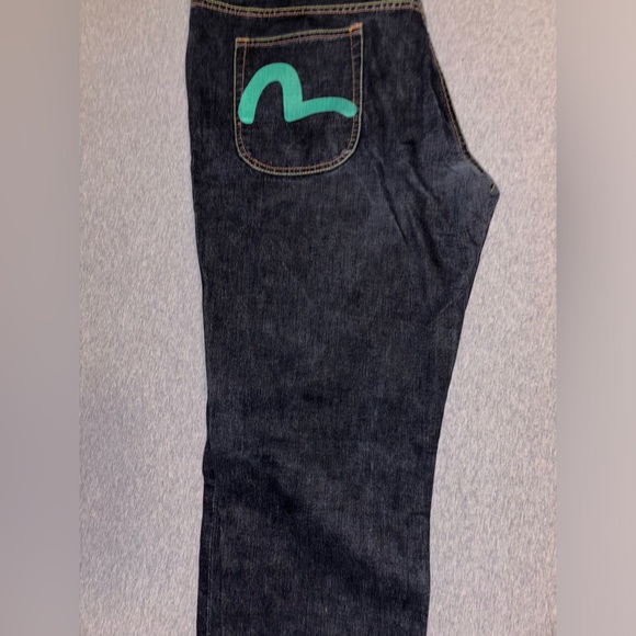 Evisu jeans size 44 green seagull - Picture 3 of 6